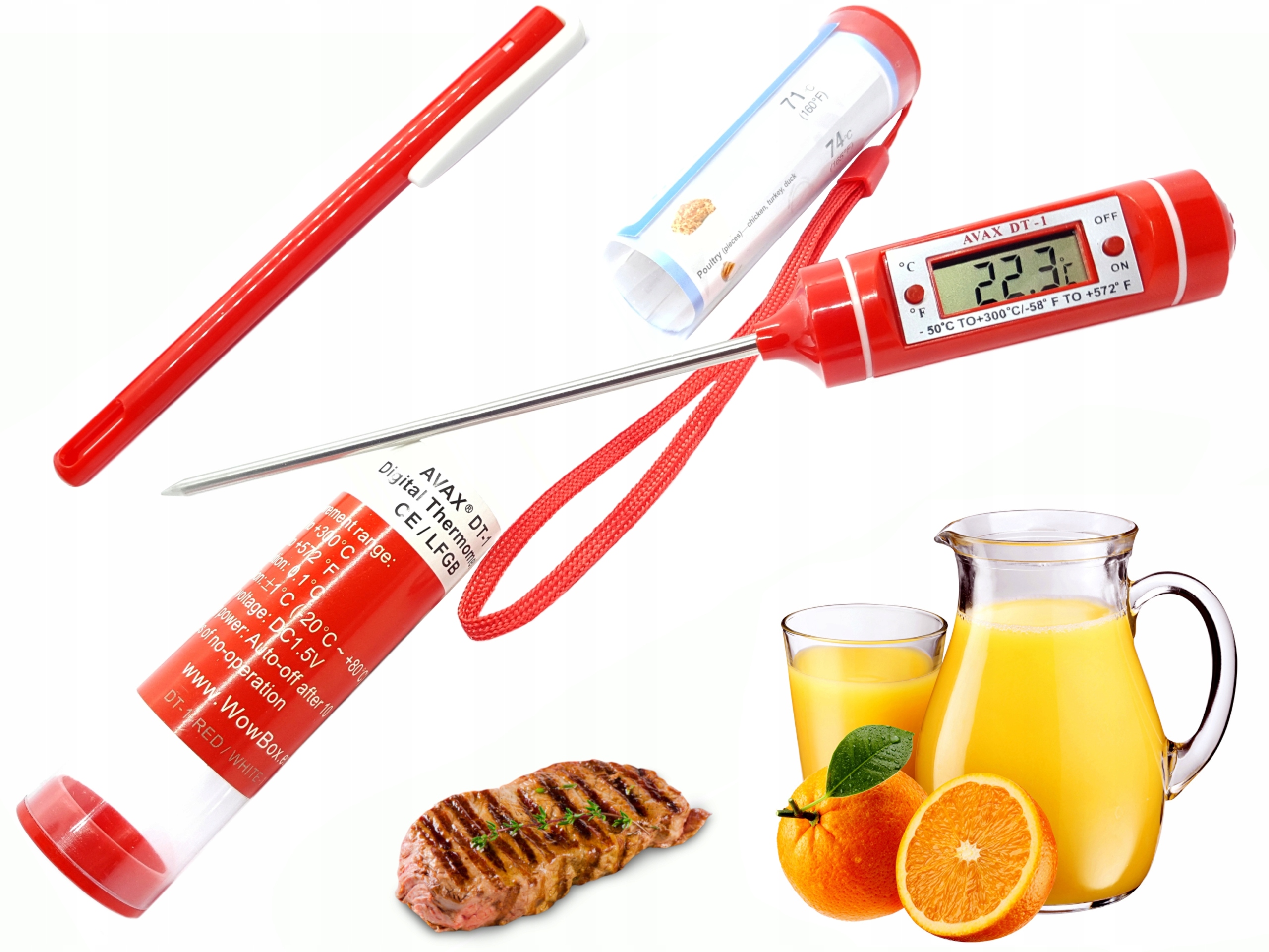 

Termometr Sonda Avax DT-1 LCD Do Mięsa Wody Grilla
