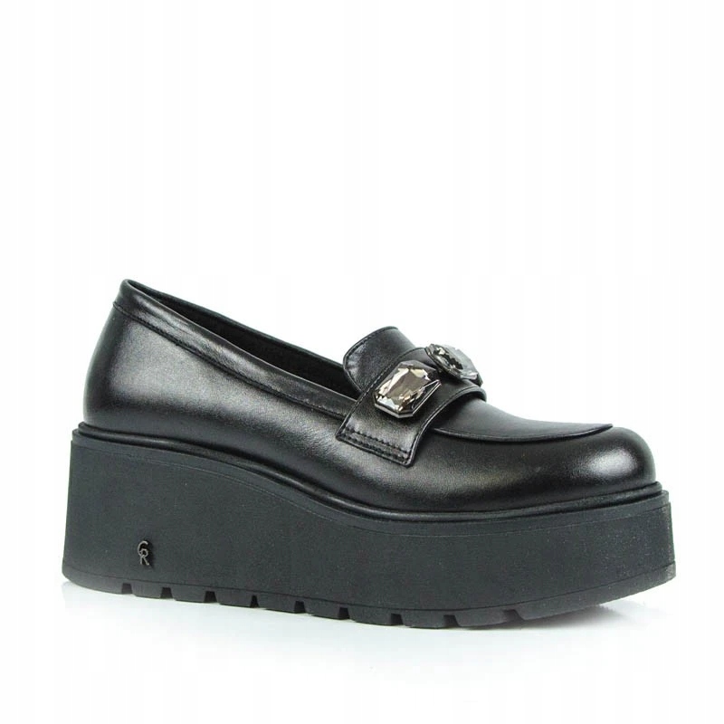 Carinii B8581 Mokasíny Kůže Lico Černé 39