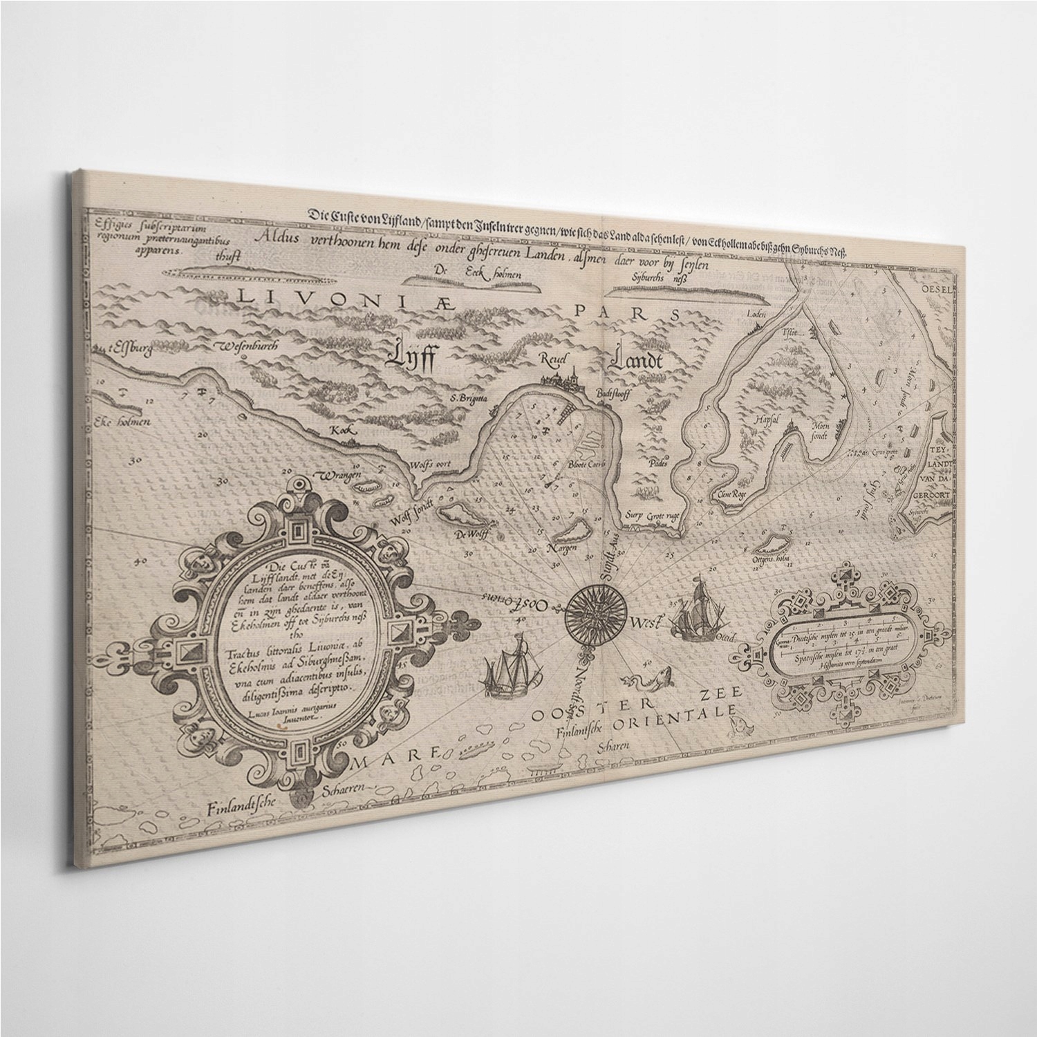 

Foto-obraz na ścianę Mapa Livonia Vintage 100x50