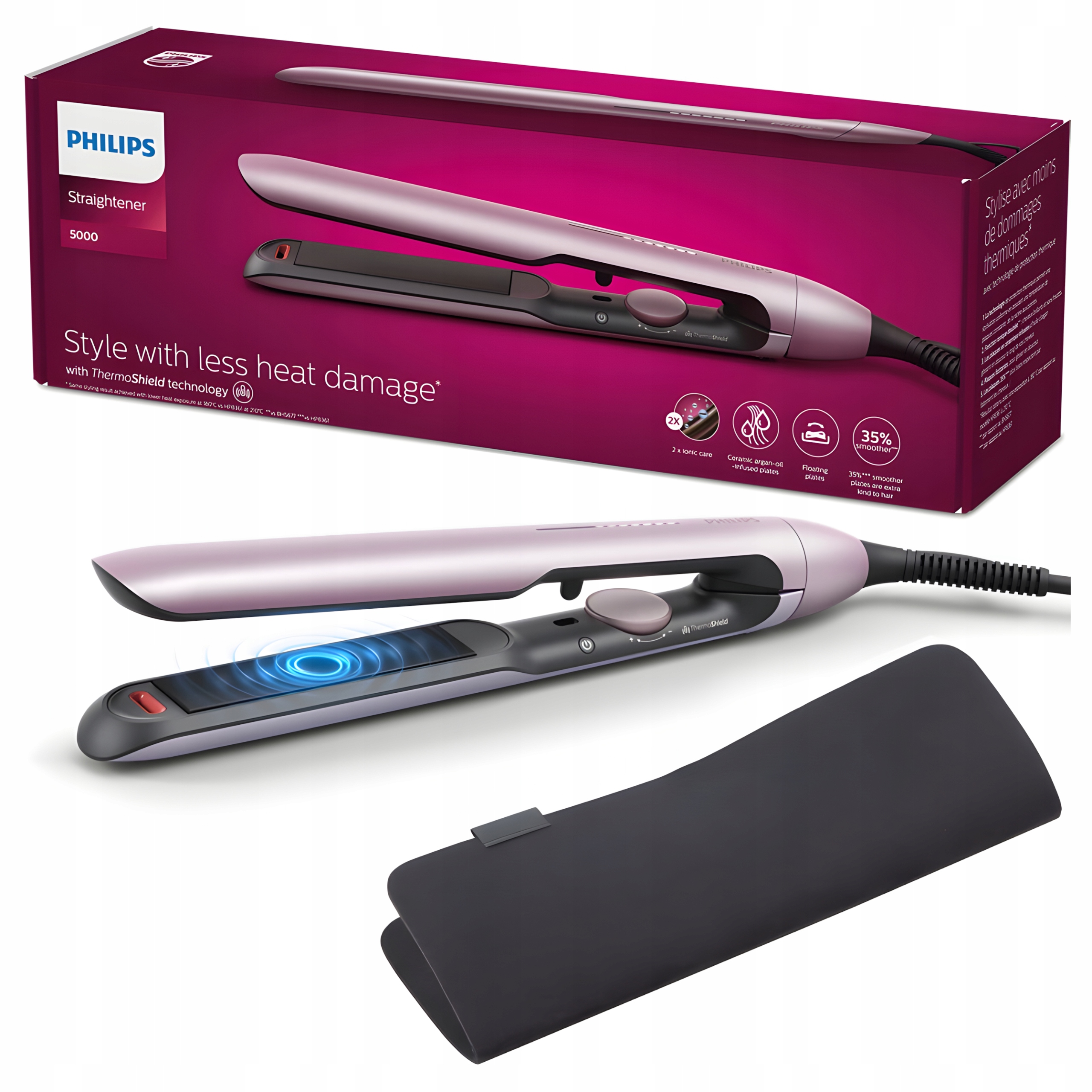 Žehlička ThermoShield Philips 5000 BHS530/00 Ionizácia, puzdro