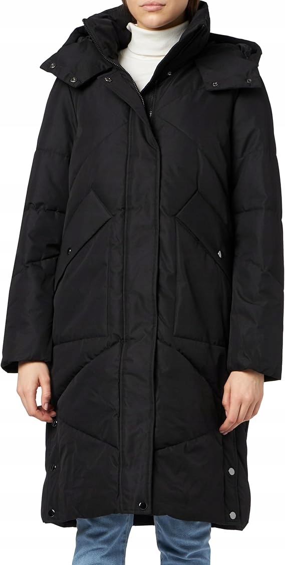 Vero Moda Černá Prošívaná Bunda Se Zipem A Odnímatelnou Kapucí XXL J_k