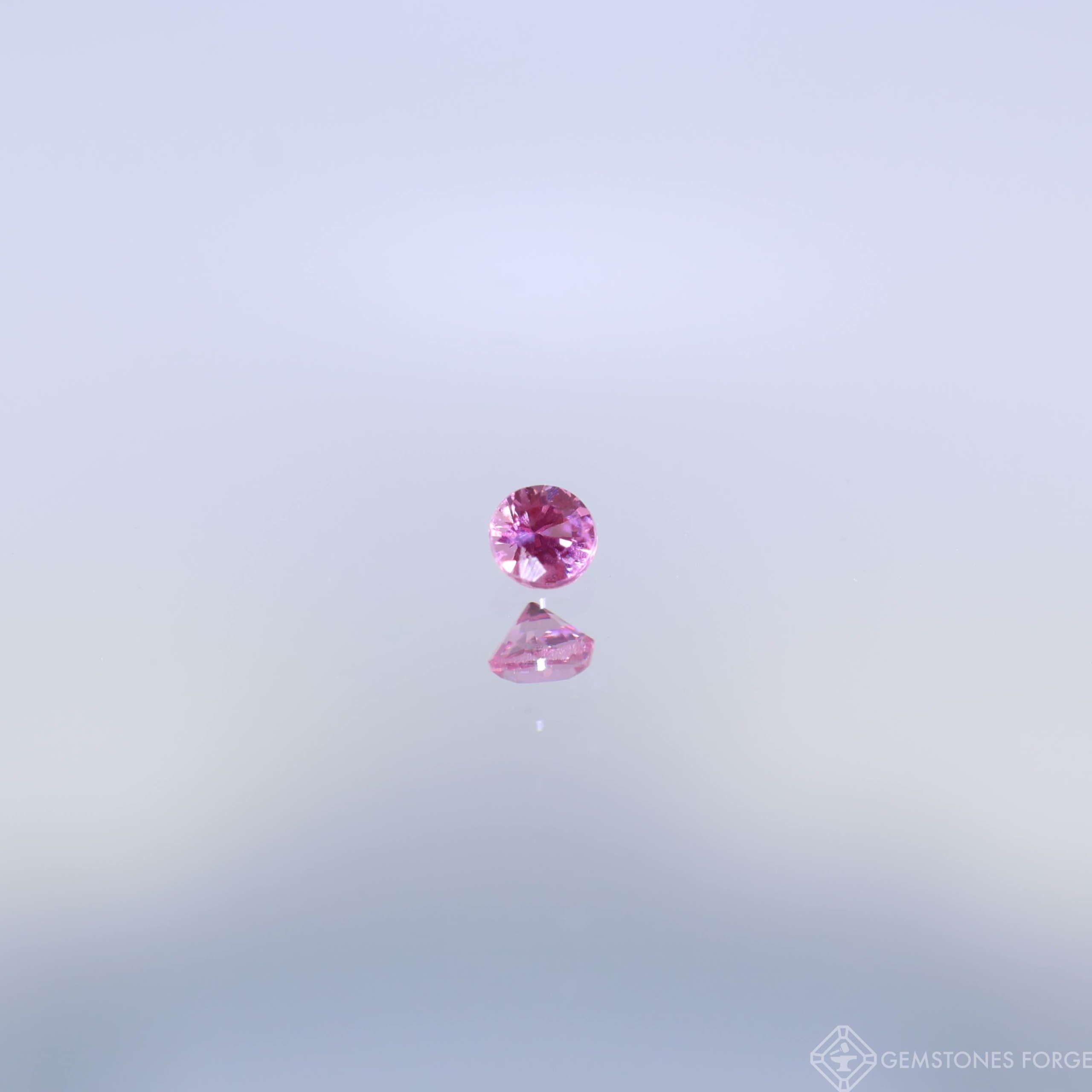 Přírodní růžový safír, Kulatý 2,2 mm