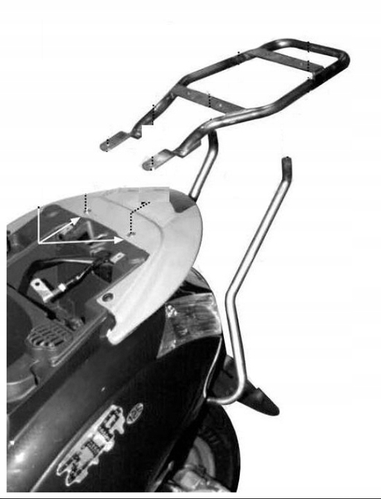 Kappa centrálna konštrukcia Piaggio Zip 50 125 KR56