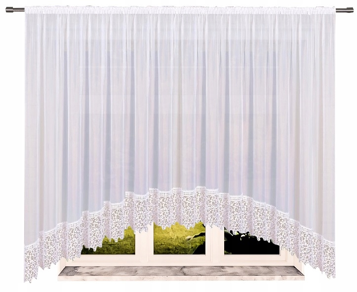 

Firana gotowa w Łuk z gipiurą 150 x 200cm Biała