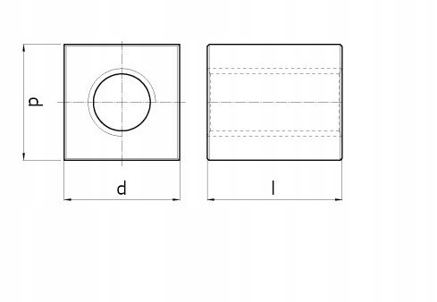 Nakrętka trapezowa prawa czworokątna stalowa CQA 14X4P Model NTRCS14X4P