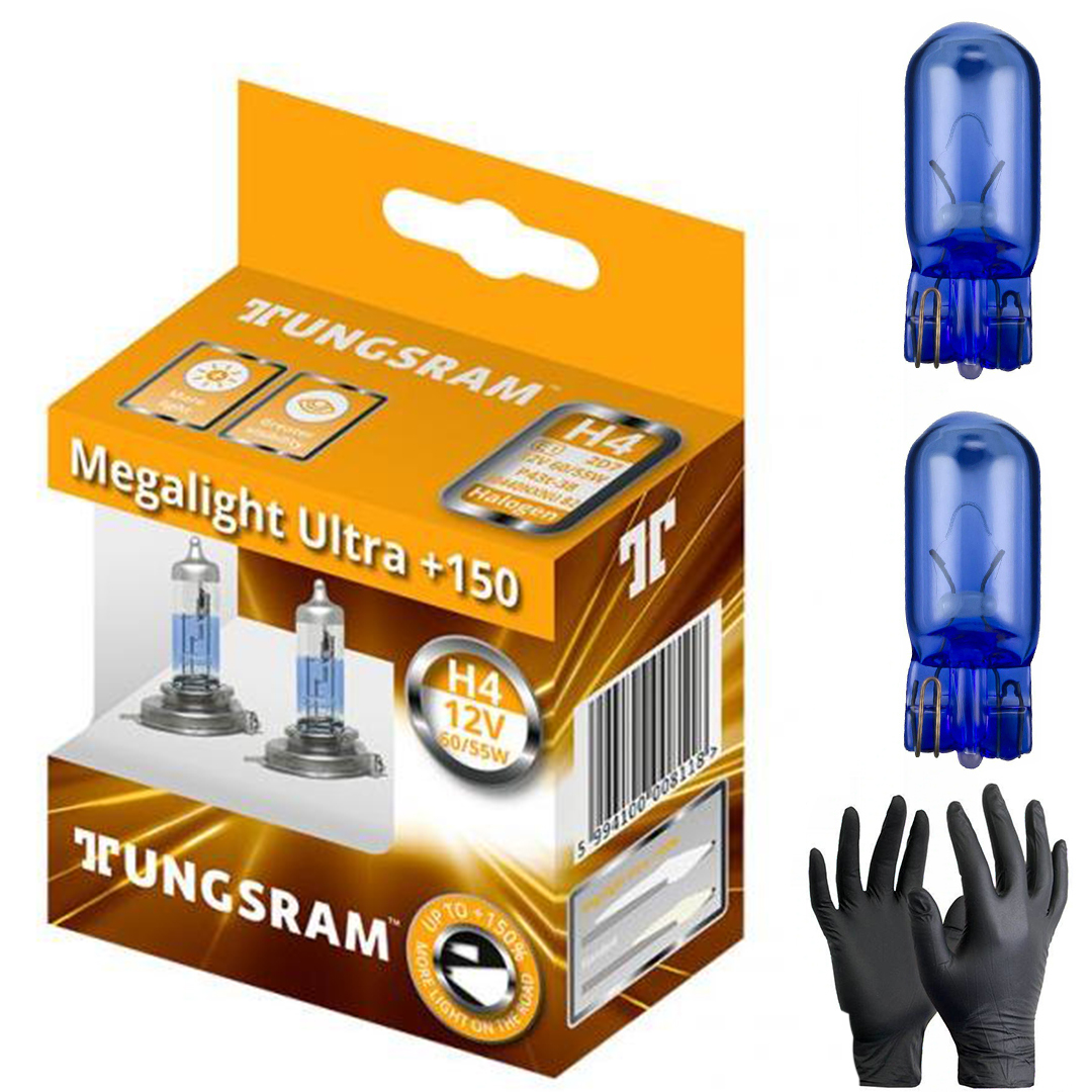 

Żarówki H4 Tungsram Megalight Ultra +150% + W5W