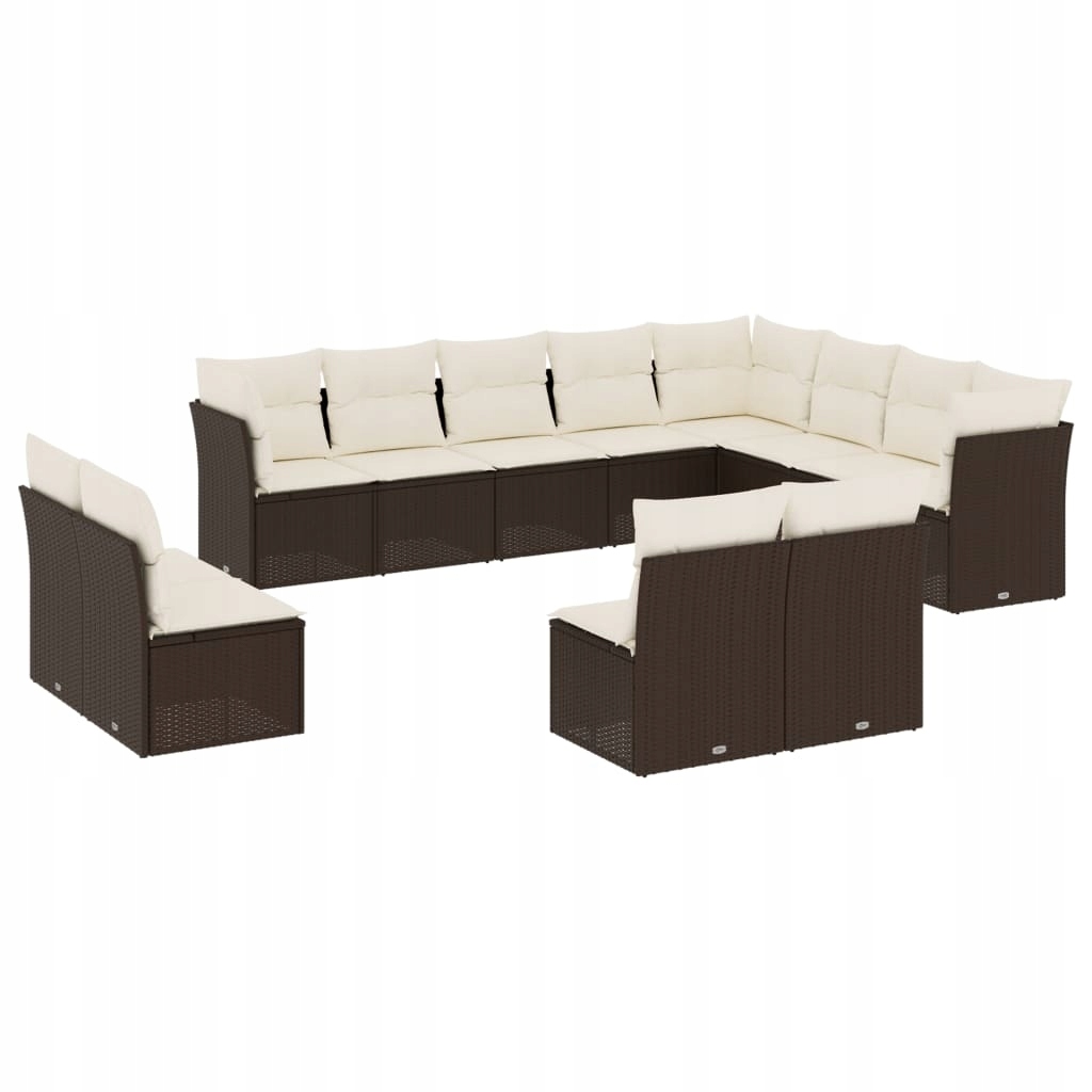 Set zahradního nábytku VidaXL plast vidaXL hnědý 12 el.