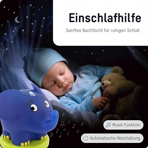 ANSMANN Projektor Gwiaździste Niebo LED Słoń Elefant Lampka Nocna Dziecięca — miniatura 4
