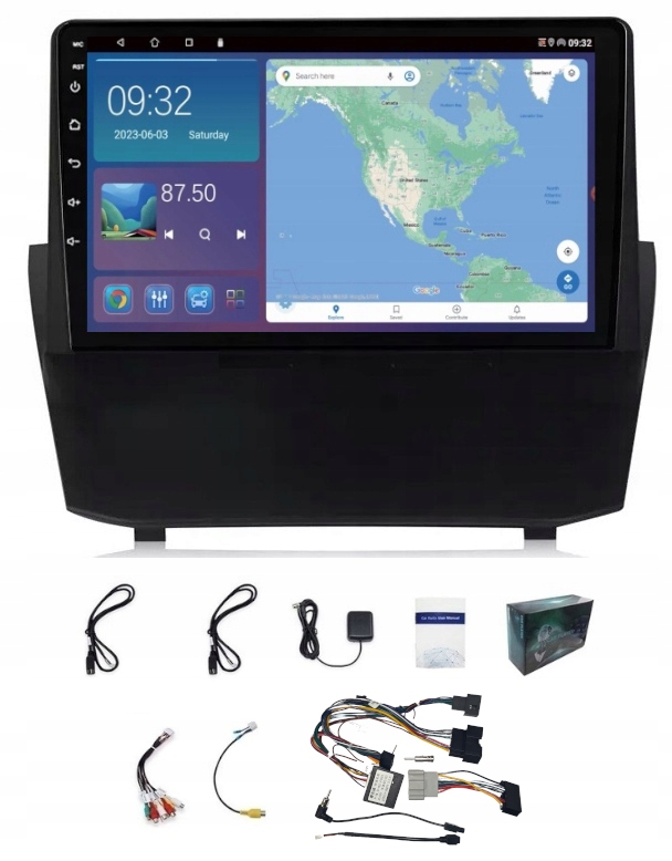 Rádio Navigácia Gps Ford Fiesta 2009-2017 Carplay Android Auto 2GB 64GB