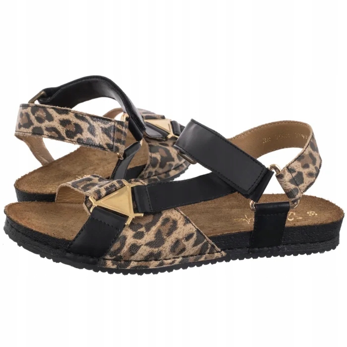 Kožené dámské sandály Maciejka Černá Pantera 07026-20 Černá