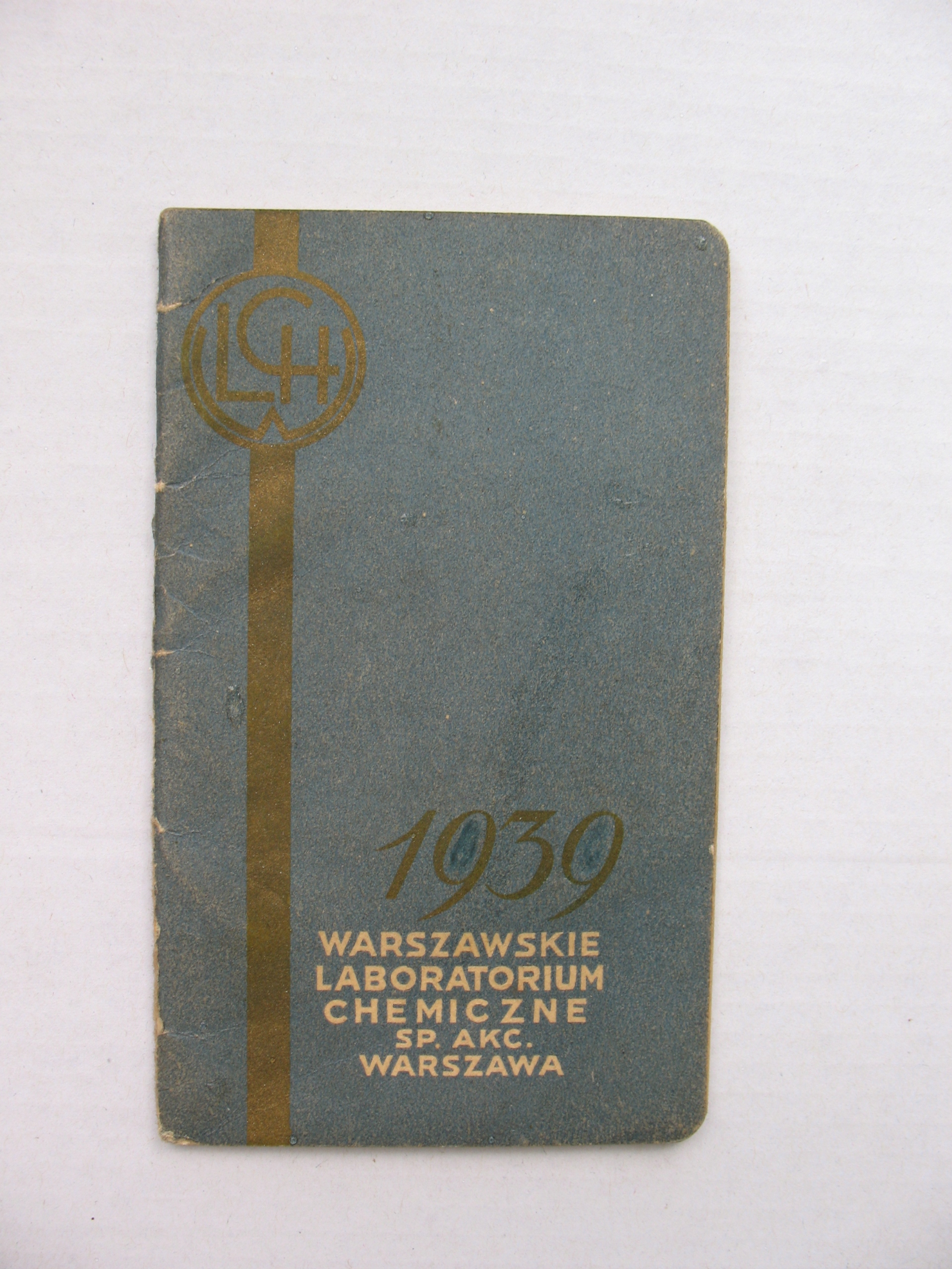 WARSZAWA LABORATORIUM CHEMICZNE KOSMETYKI LEKI KALENDARZYK REKLAMOWY 1939
