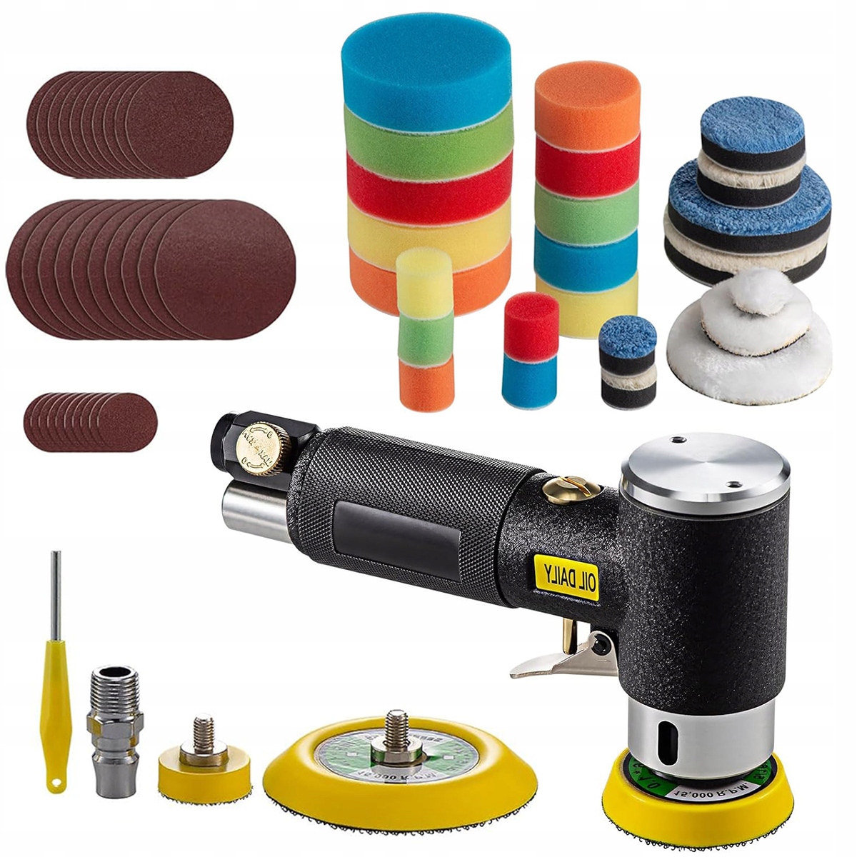 Mini Pneumatyczna Polerka 2/3" Oscylacyjna Szlifierka Powietrza Mimośrodowa