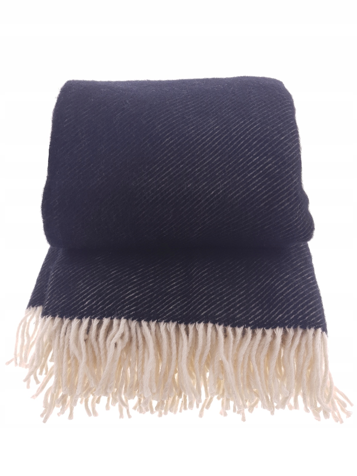 Deka z novozélandské vlny Magda 150x200 diagonální černá