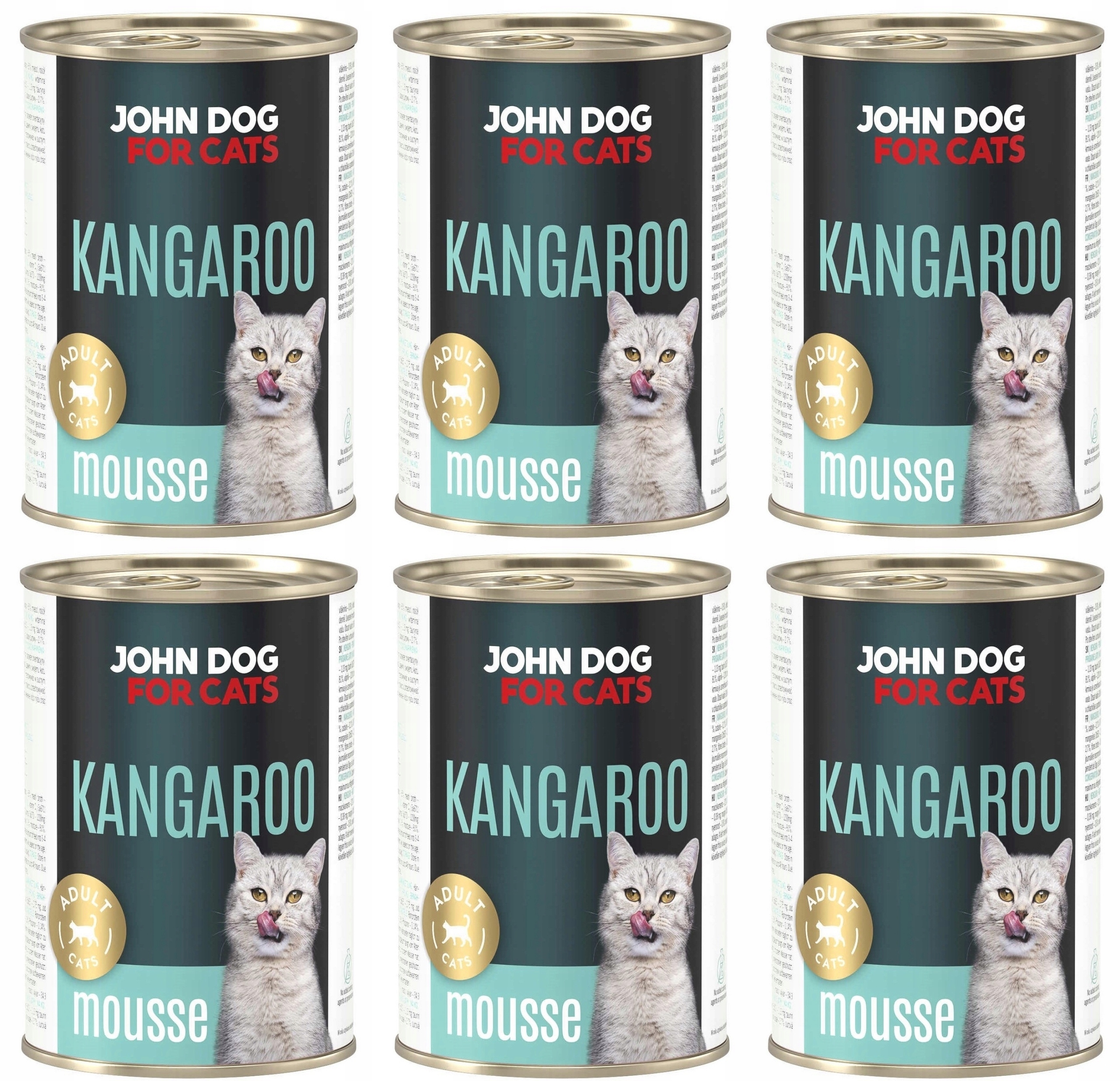 John Dog for Cats Pěna Kangur 6 x 400 g