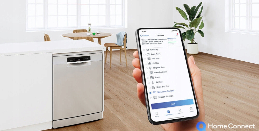 Zmywarka BOSCH SPS6YMI14E srebrny/ szary Funkcje automatyczne otwieranie drzwi opóźniony start strefa intensywna