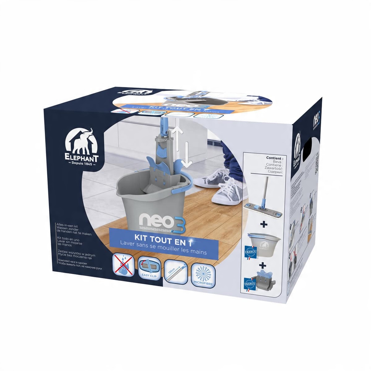 

Elephant Neo System Mop Płaski Mikrofibra Wiadro