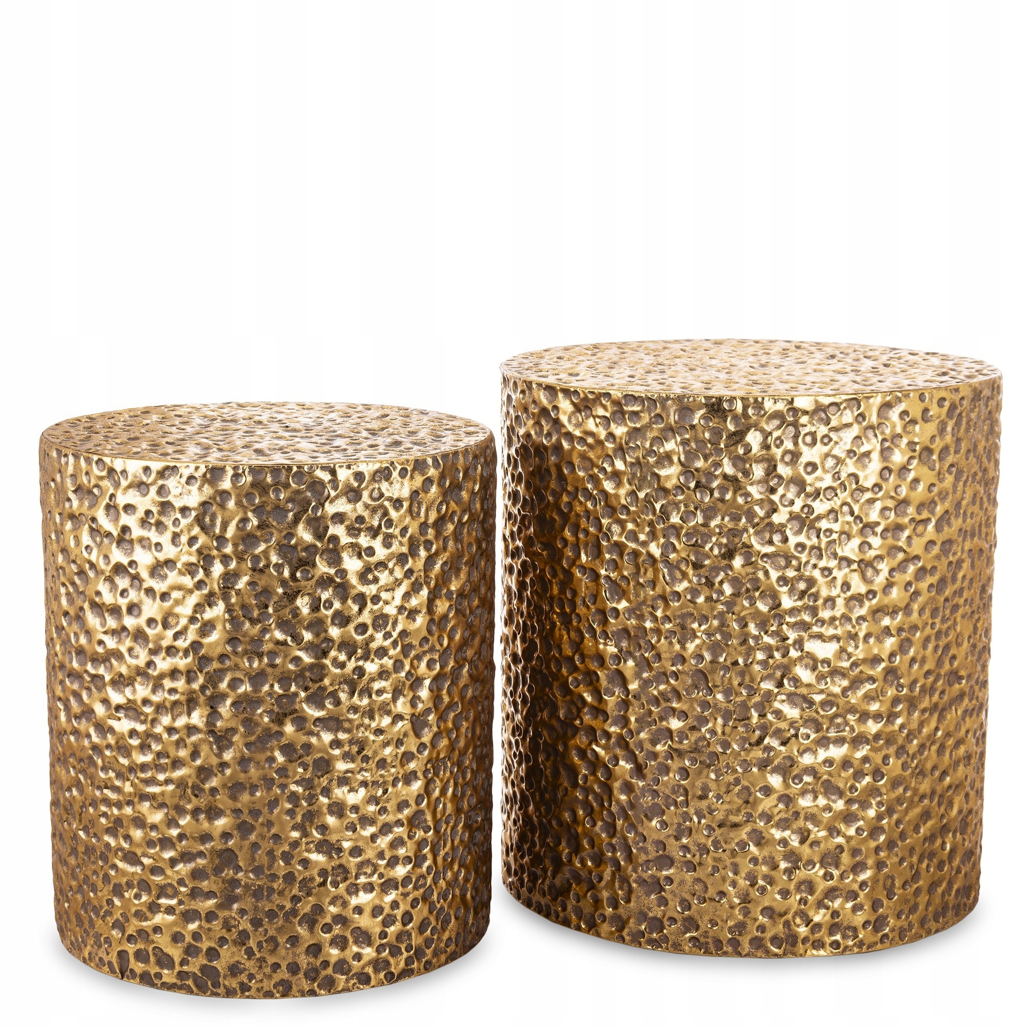 Stolek 2ks konferenční stolky sada stolků zlatý kovový glamour a loft