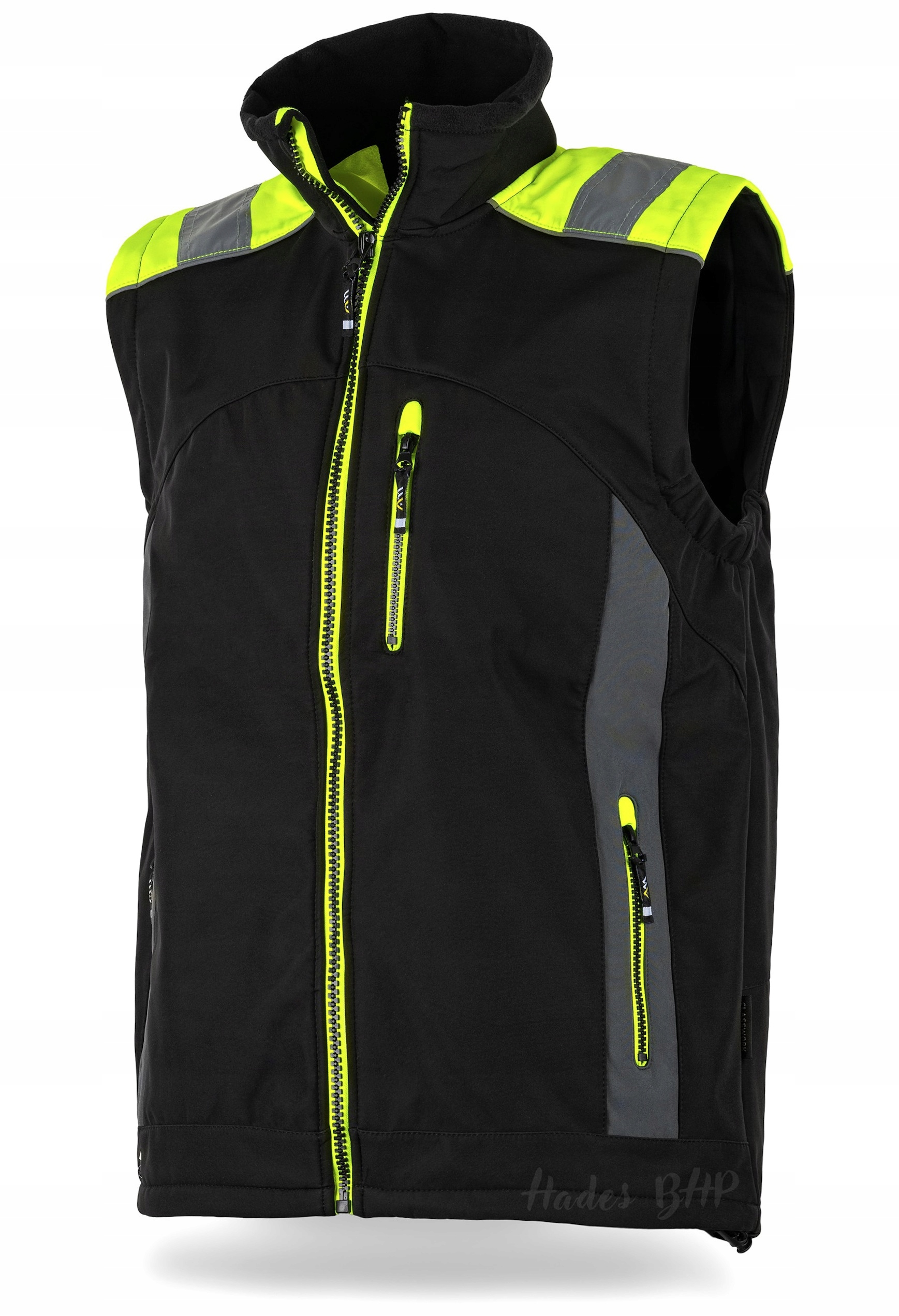 Bezrukávník Pracovní Vesta Softshell výstražná reflexní Bozp L