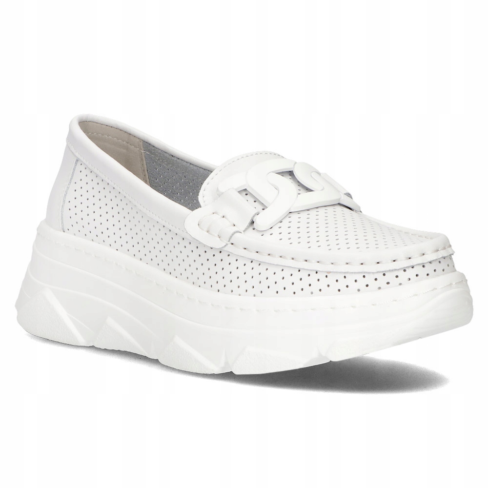 

półbuty skórzane na platformie mokasyny Filippo