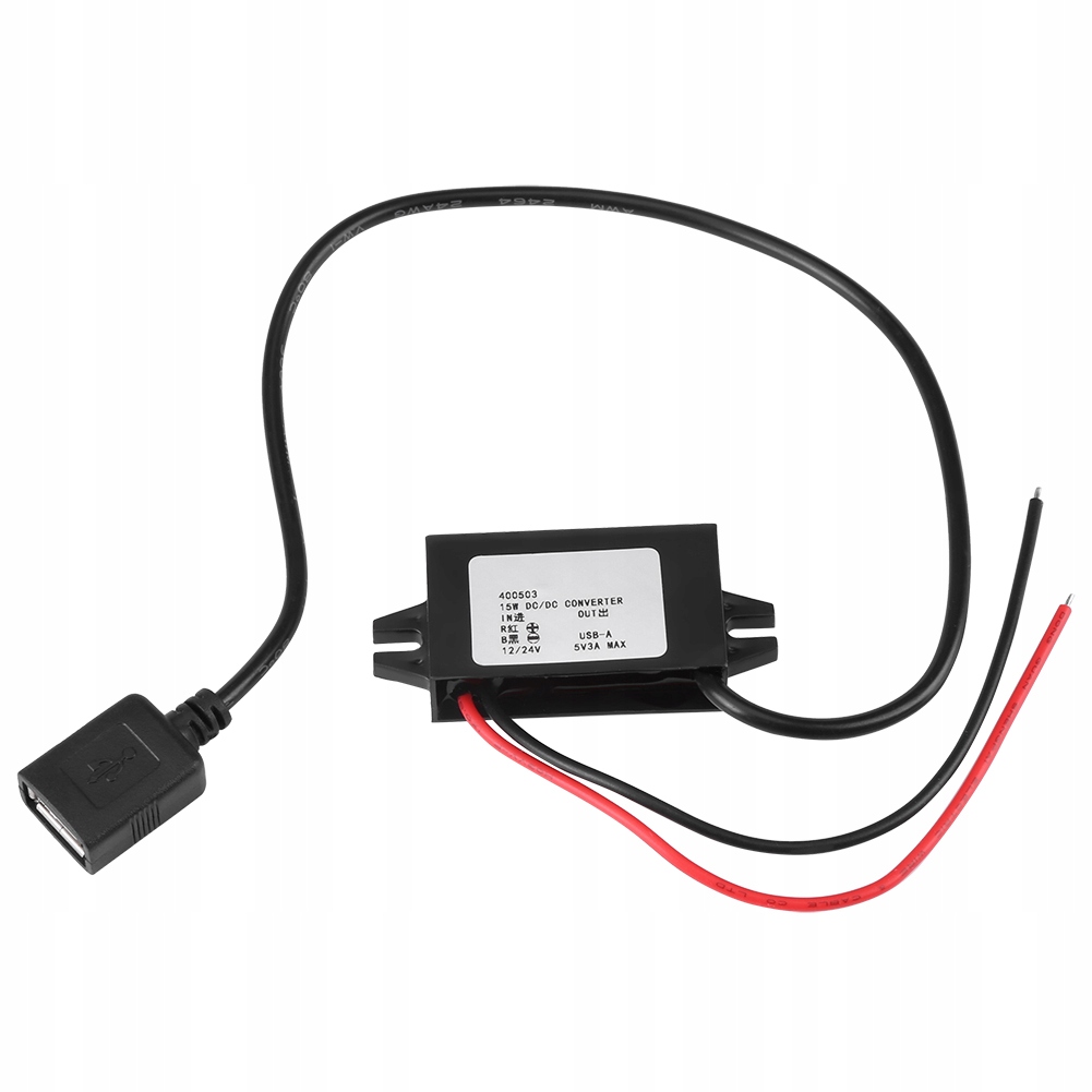 USB 5V 3A KONWERTER NAPIĘCIA DC 12V/24V za 30,80 zł z Adamów 50