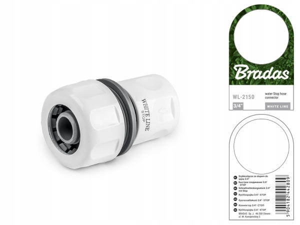 

Szybkozłącze Ze Stopem Na Wąż 3/4'' WL-2150 Bradas