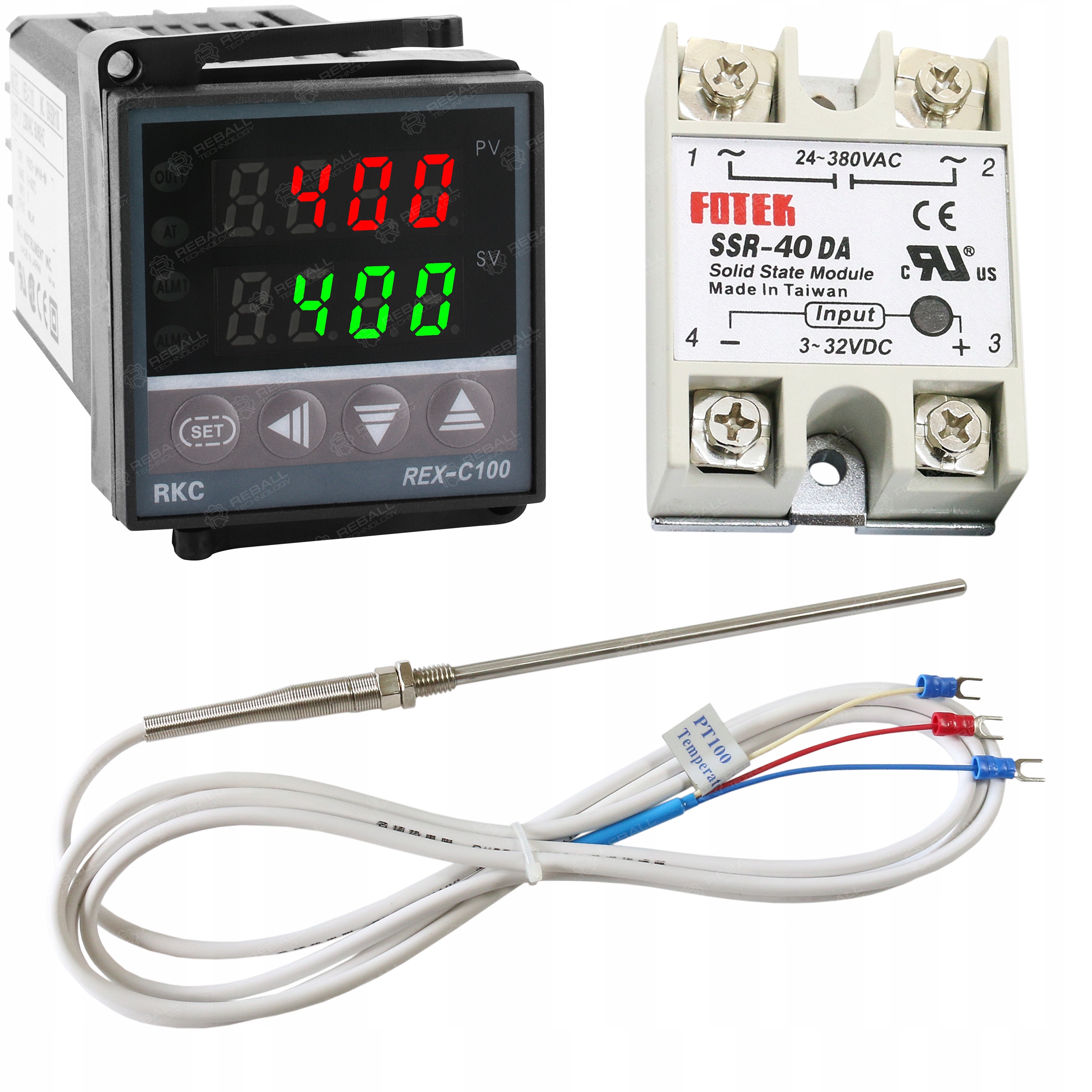 Sada Ovladačů Rex C100 230 Senzor PT100 M8