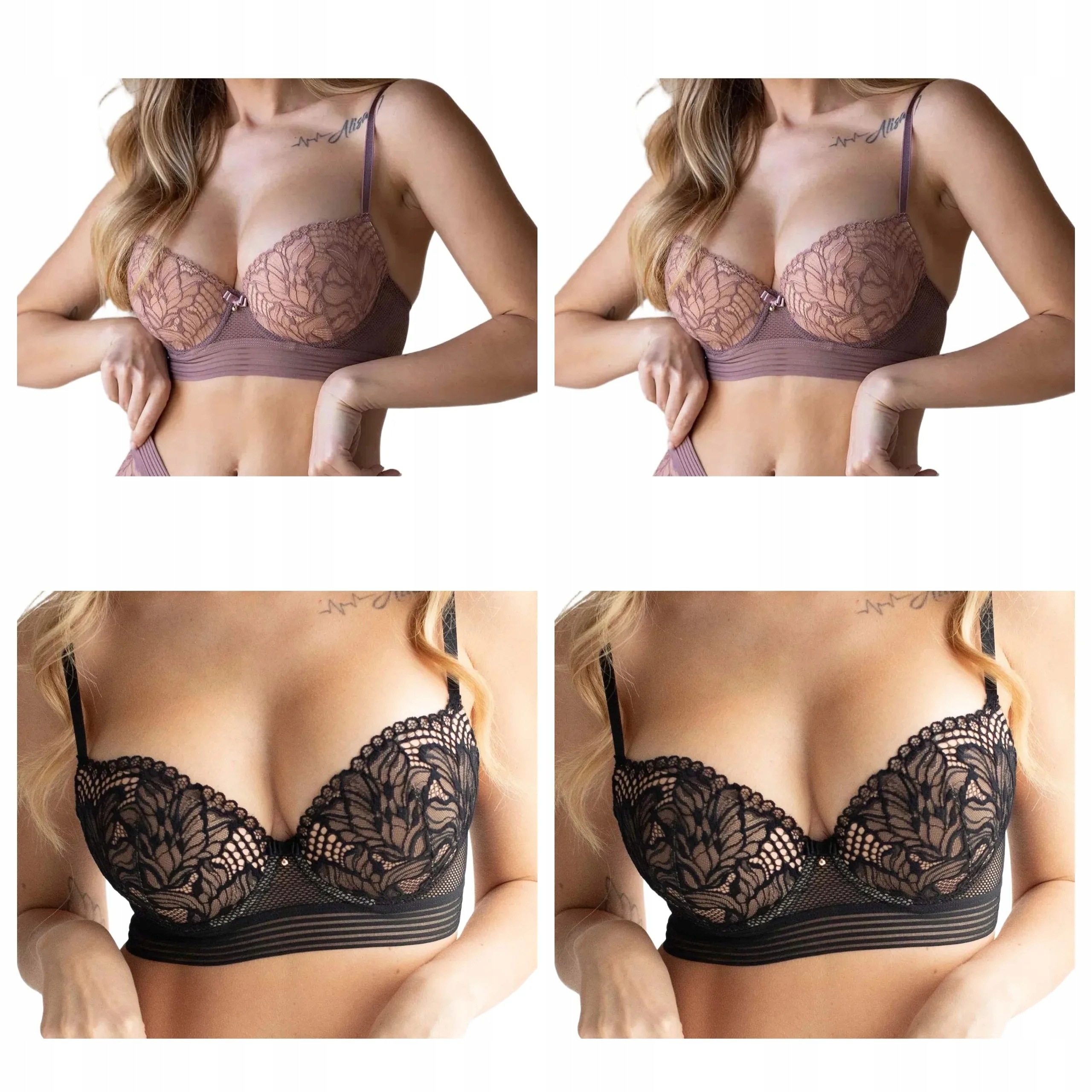 4 ks Podprsenka Kleo Ariel 3583 2x cappuccino 2x černá 75B