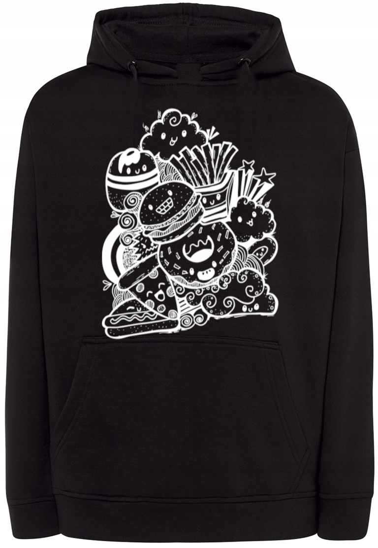 Pánská mikina s potiskem Jídlo Fast Food, velikost M