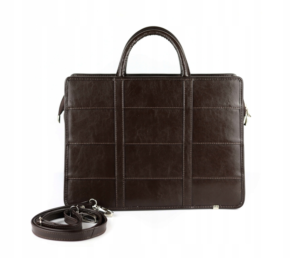 Teczka skórzana brązowa 2-komorowa Galskór 520-2