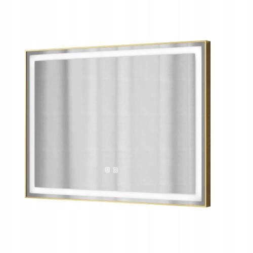Obdélníkové zlaté 80x60 podsvícené zrcadlo energeticky úsporné Led Gamma