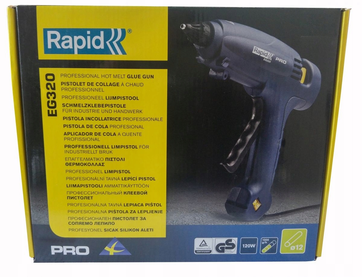 PISTOLET DO KLEJU NA GORĄCO 120W 12mm RAPID EG320 Marka Rapid