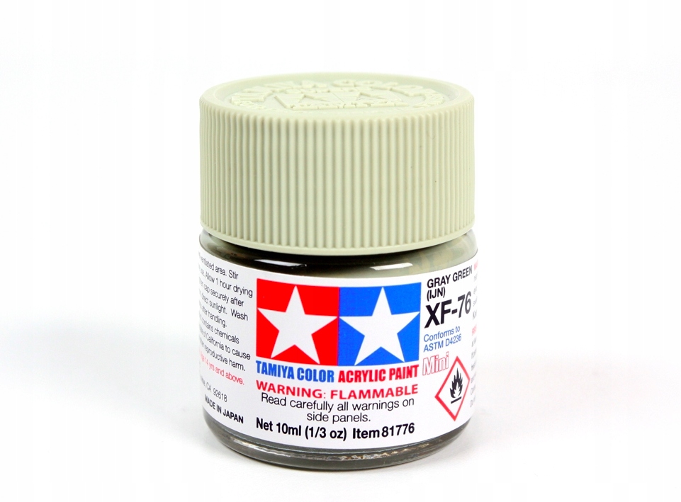 MODELARSKA FARBA AKRYLOWA ZIELONA MATOWA TAMIYA 10ml XF-76 GREY GREEN (IJN)