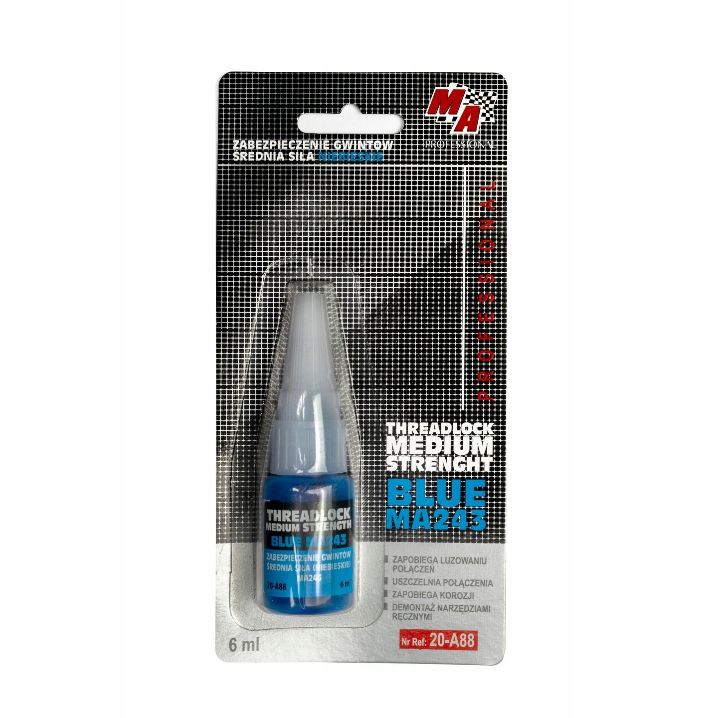 Klej do Gwintów Moje Auto Pro Średni Niebieski 6ml