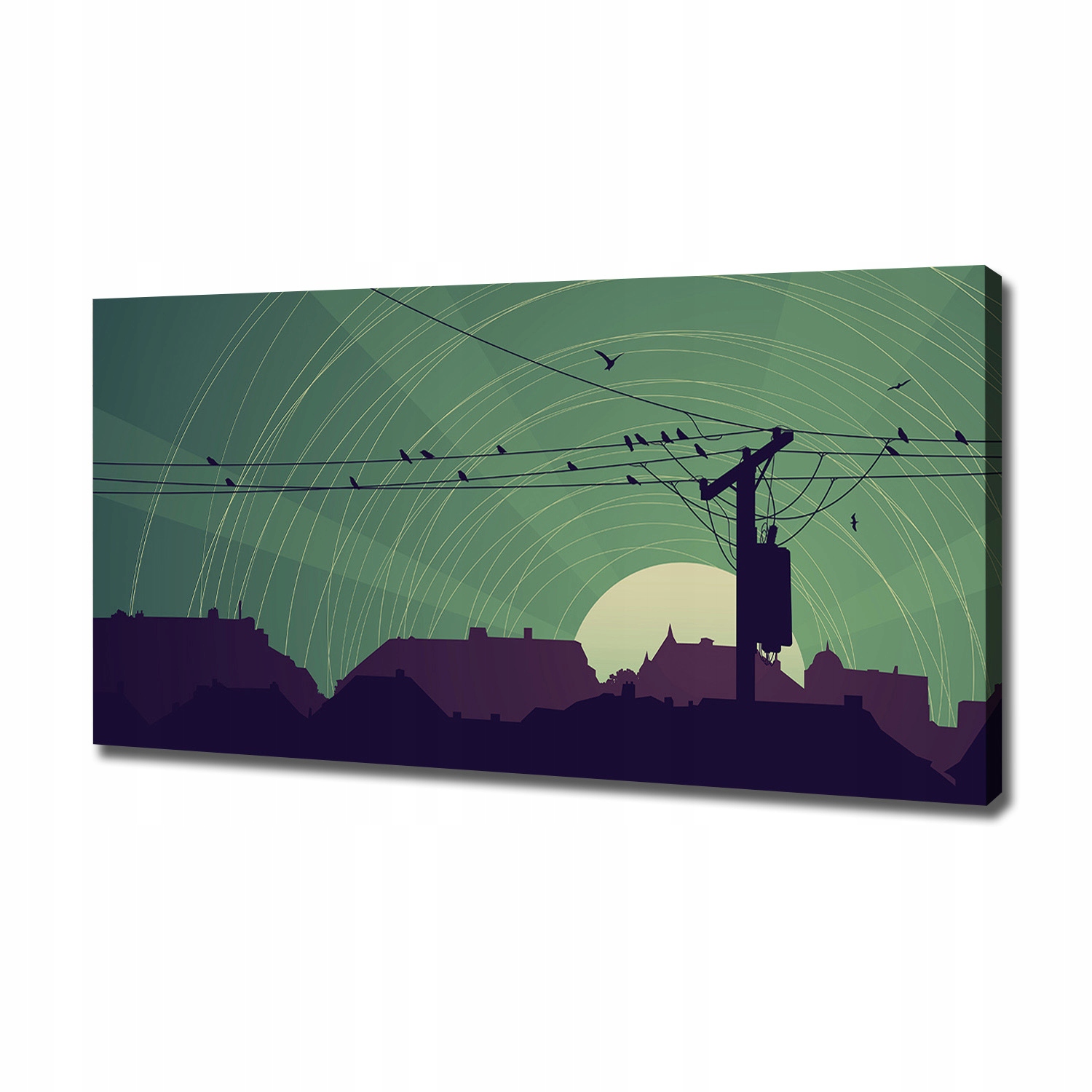 

Duży foto obraz na płótnie Ptaki miasto 120x60 cm