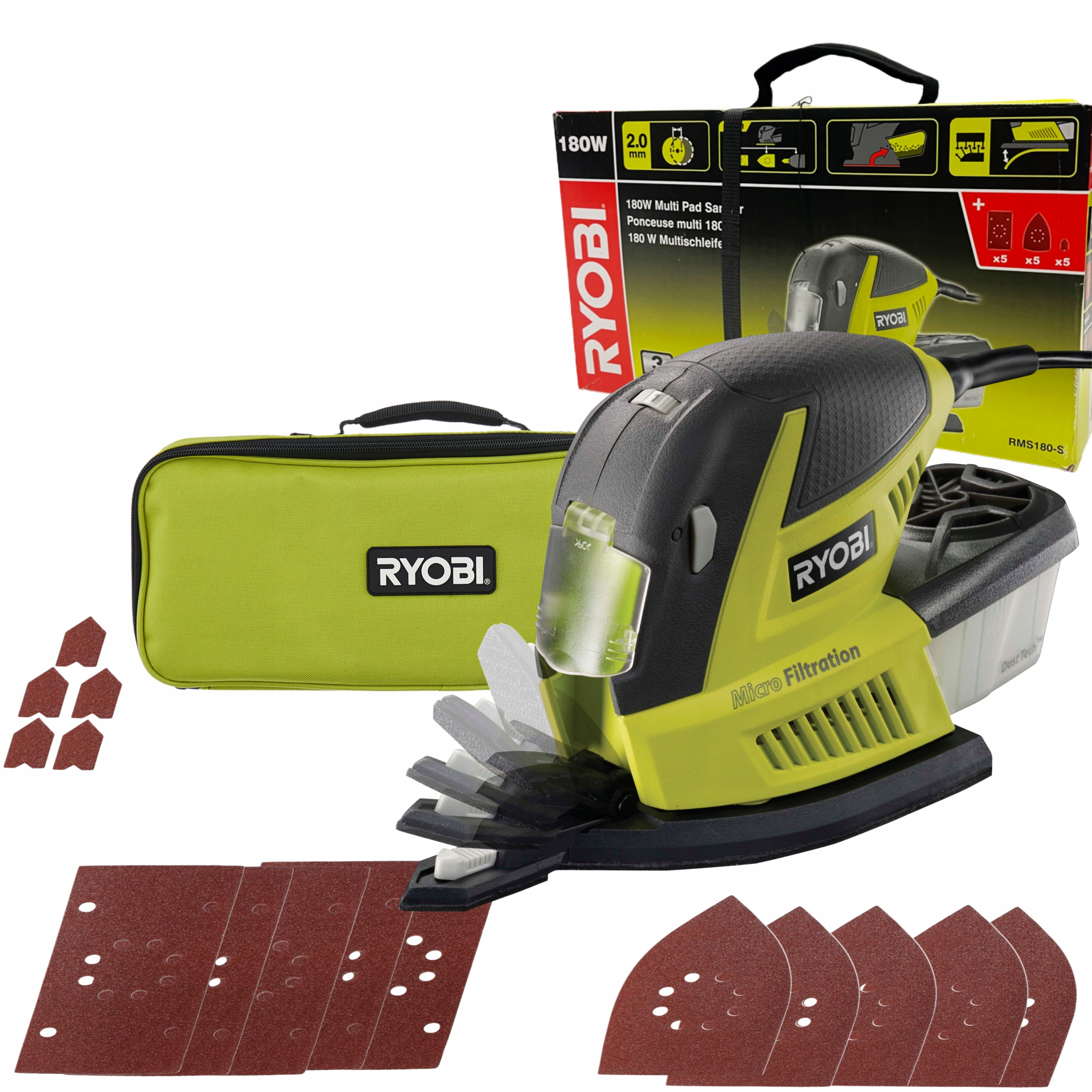 

Ryobi RMS180-S Szlifierka Oscylacyjna 180W Delta