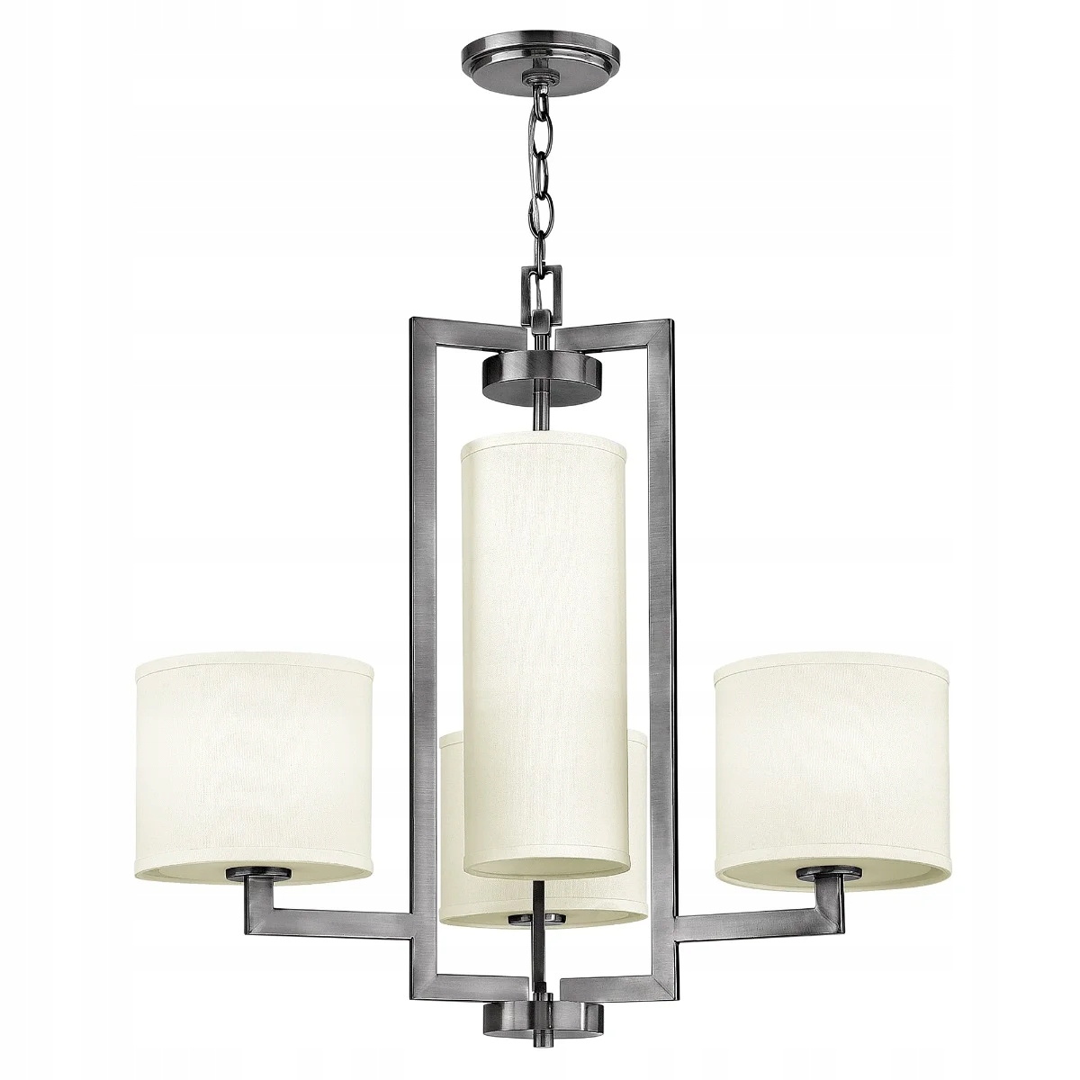 Moderný niklový luster Hampton 4xE27 60W, možnosť stmievania Hinkley