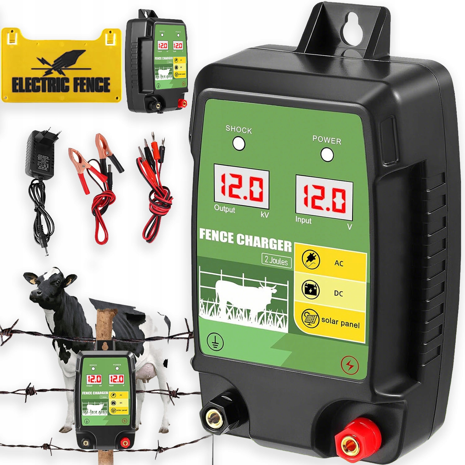 Univerzální Elektrický Pastuch Pro Skotské Krávy 15KM 12V