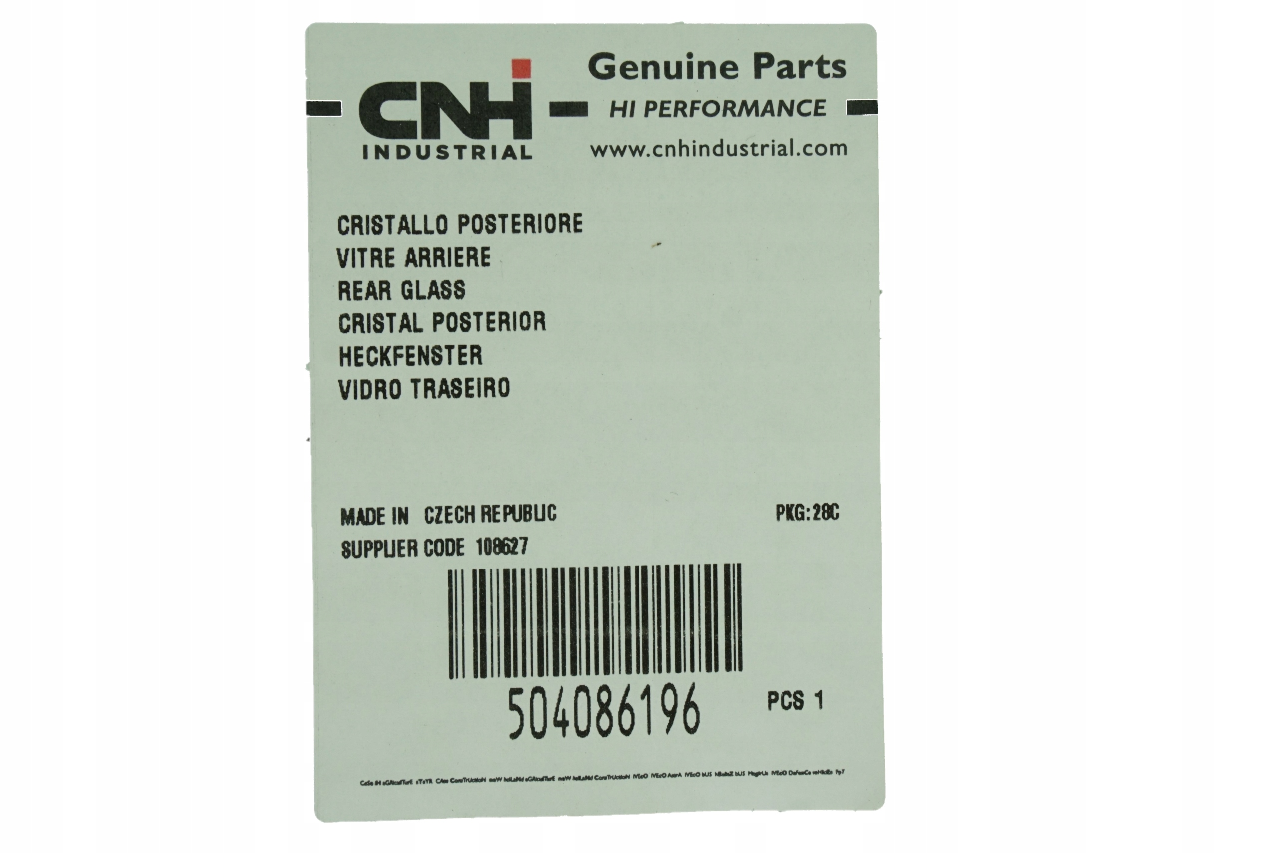 ЗАДНЕЕ ОКНО IVECO DAILY IV 504086196