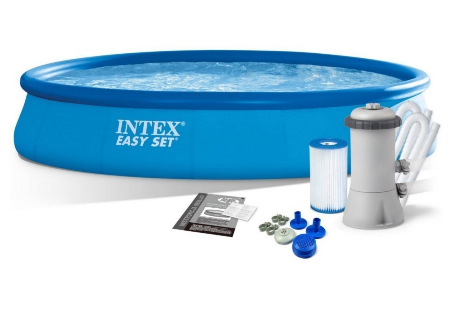 Basen rozporowy okrągły Intex 28158 457 x 84 cm z pompą zestaw