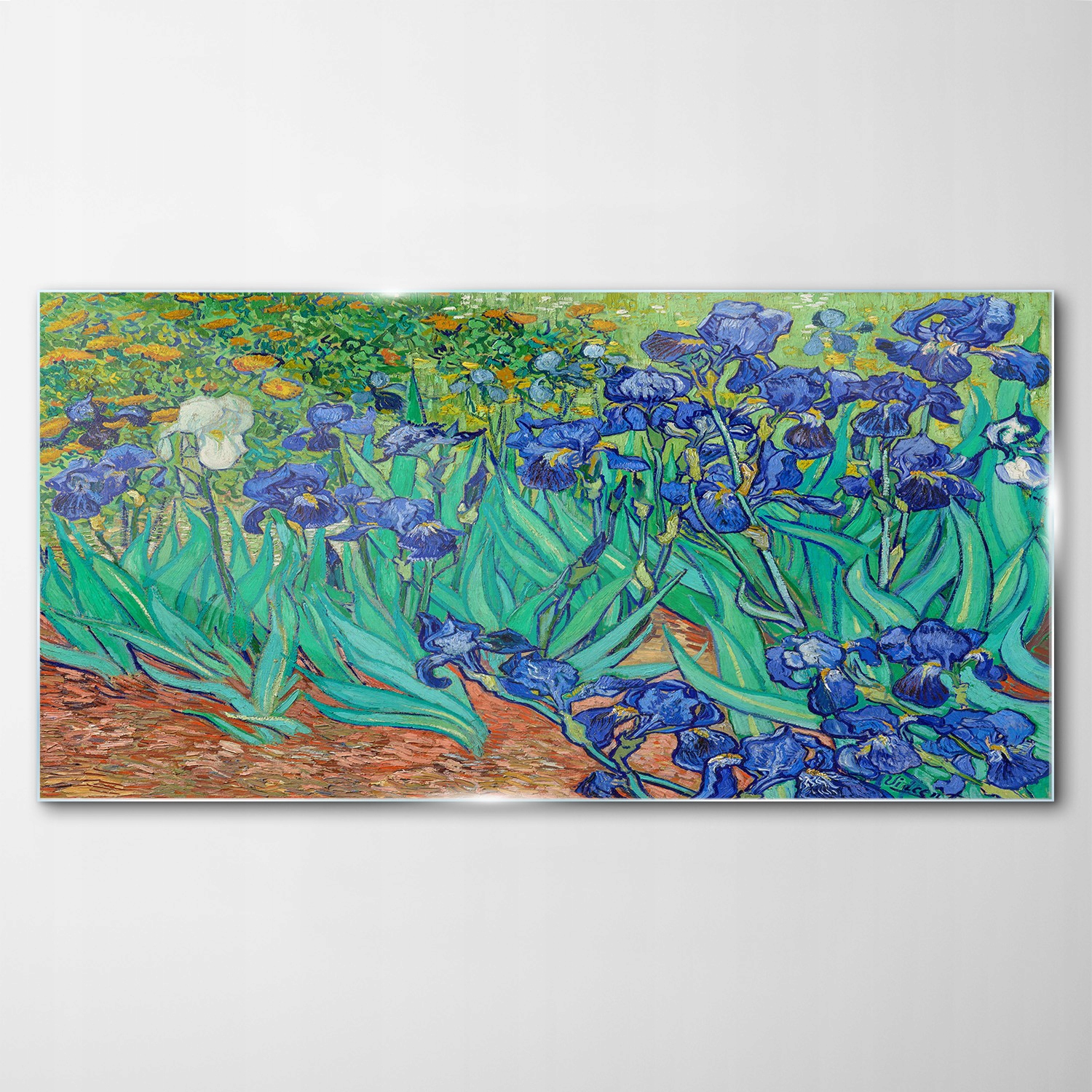 

Obraz szklany z nadrukiem Irysy Van Gogh 140x70 cm