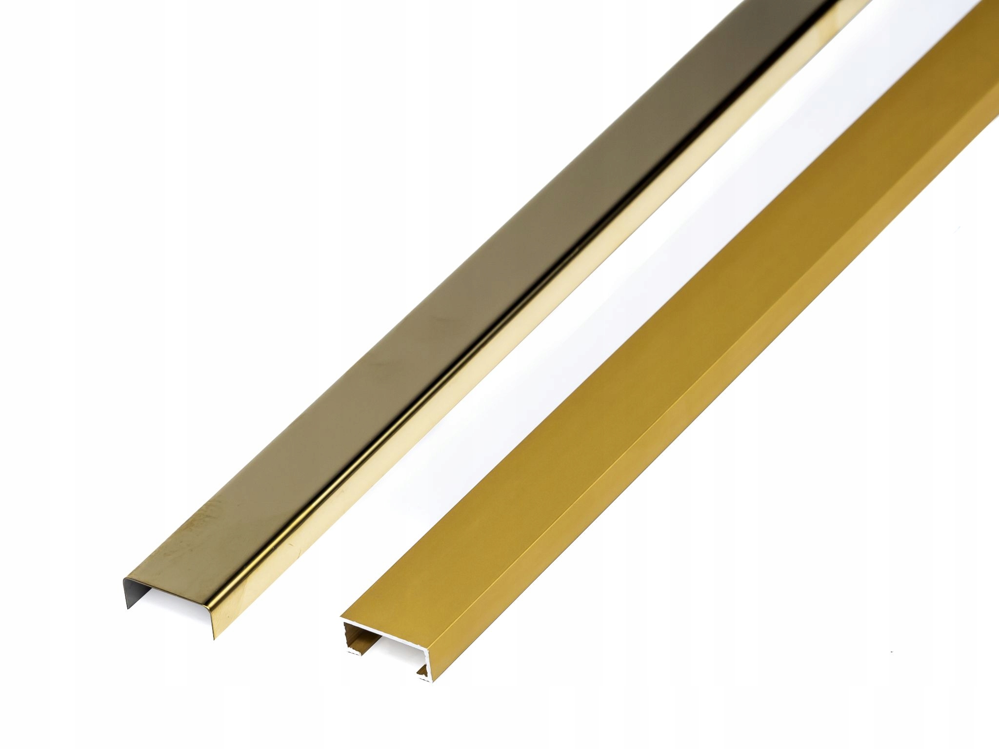 LISTWA NIERDZEWNA DEKORACYJNA DO PŁYTEK ZŁOTA2x244 Wykończenie błyszczące