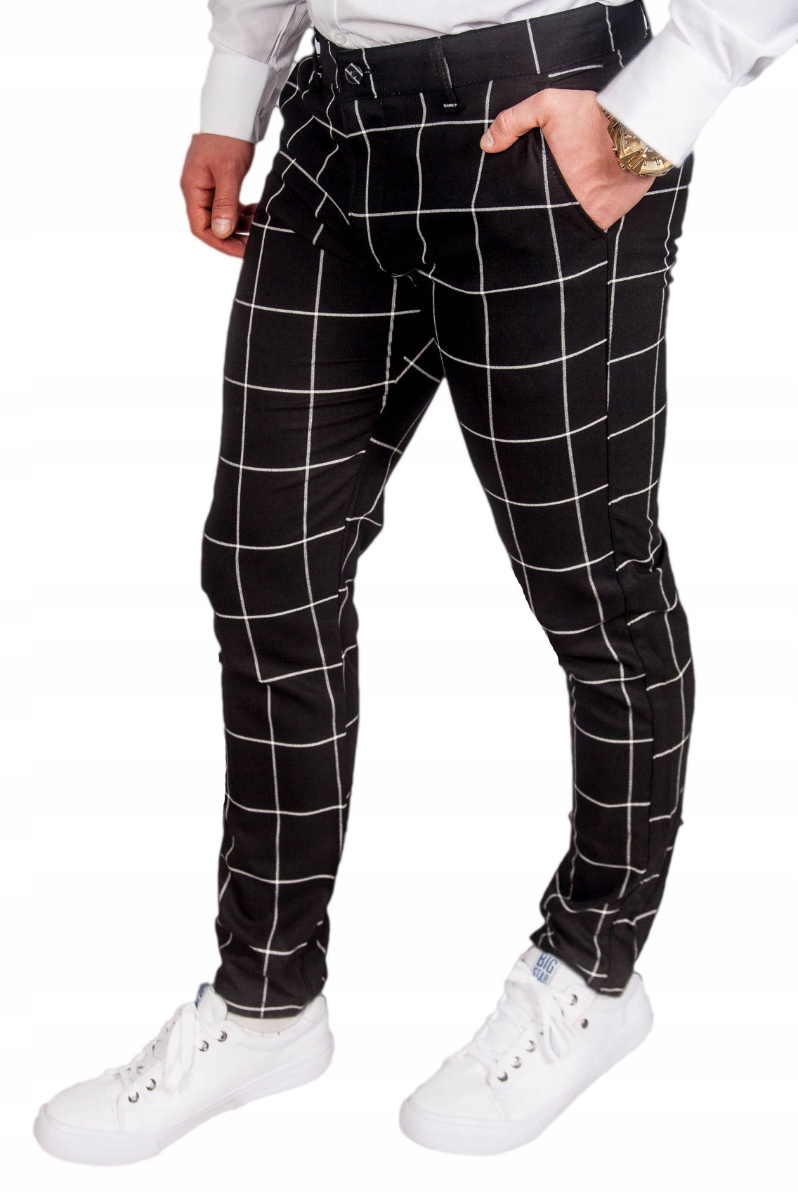 Spodnie chinosy materiałowe czarne DJ-3 rozm. 34 Model 001