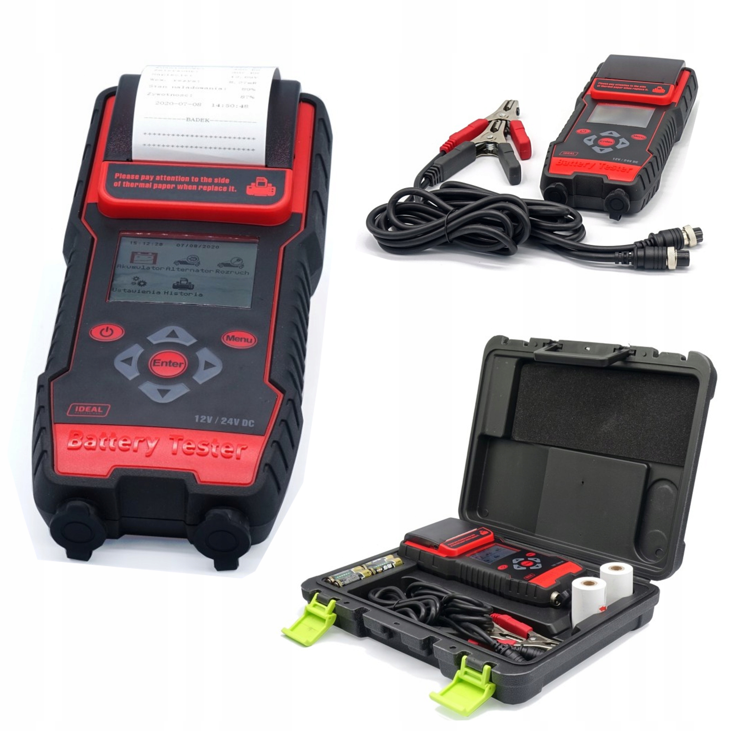 TESTER AKUMULATOROW Z DRUKARKA WET EFB GEL AGM