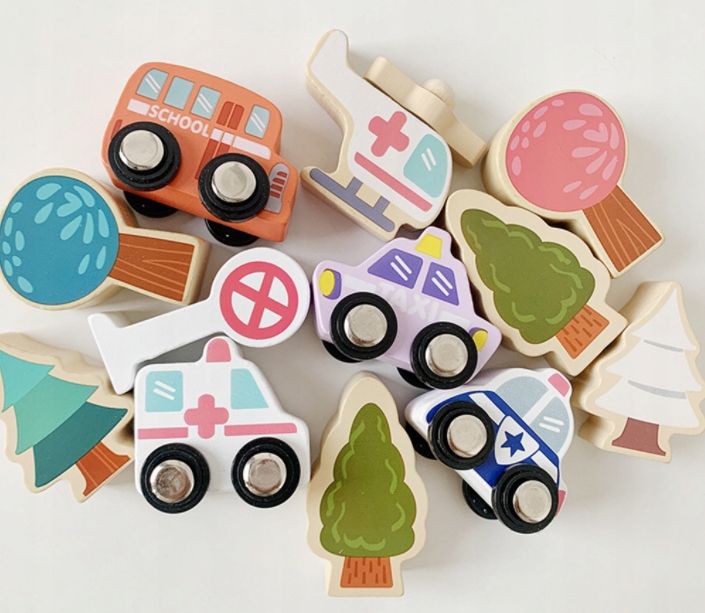 DREWNIANE KLOCKI EDUKACYJNE PREZENT DLA 2 LATKA Liczba elementów 115 szt.