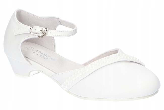 AMERICAN CLUB KOM41 BUTY KOMUNIJNE GALOWE DLA DZIEWCZYNEK KOMUNIA BIAŁE 34