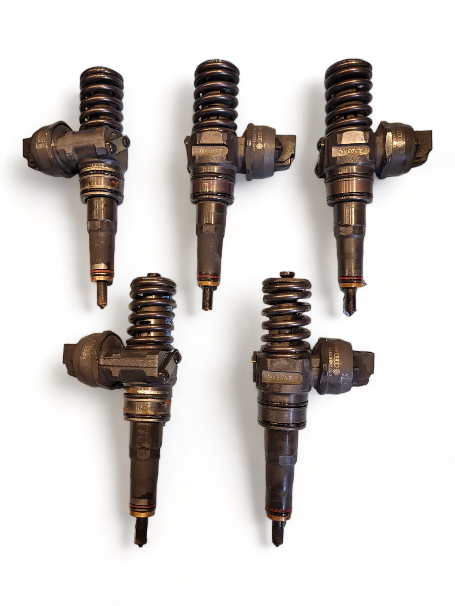 VW T5 2.5 TDI POMPOWTRYSK 070130073RX pompowtryskiwacze KOMPLET 5 SZTUK