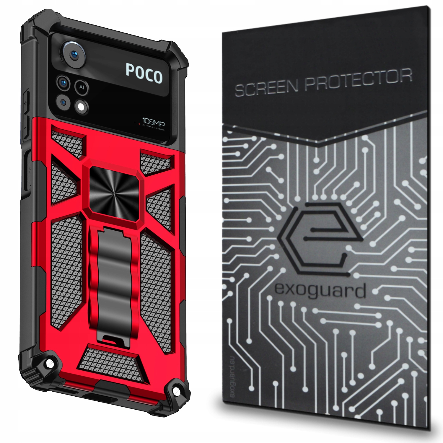 

Case Etui Pancerne+szkło do Xiaomi Poco X4 Pro 5G