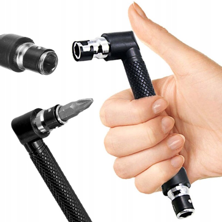 WKRĘTAK KĄTOWY UCHWYT DO KOŃCÓWEK BITÓW BITY 1/4 ADAPTER WKRĘTARKI 1 / 4