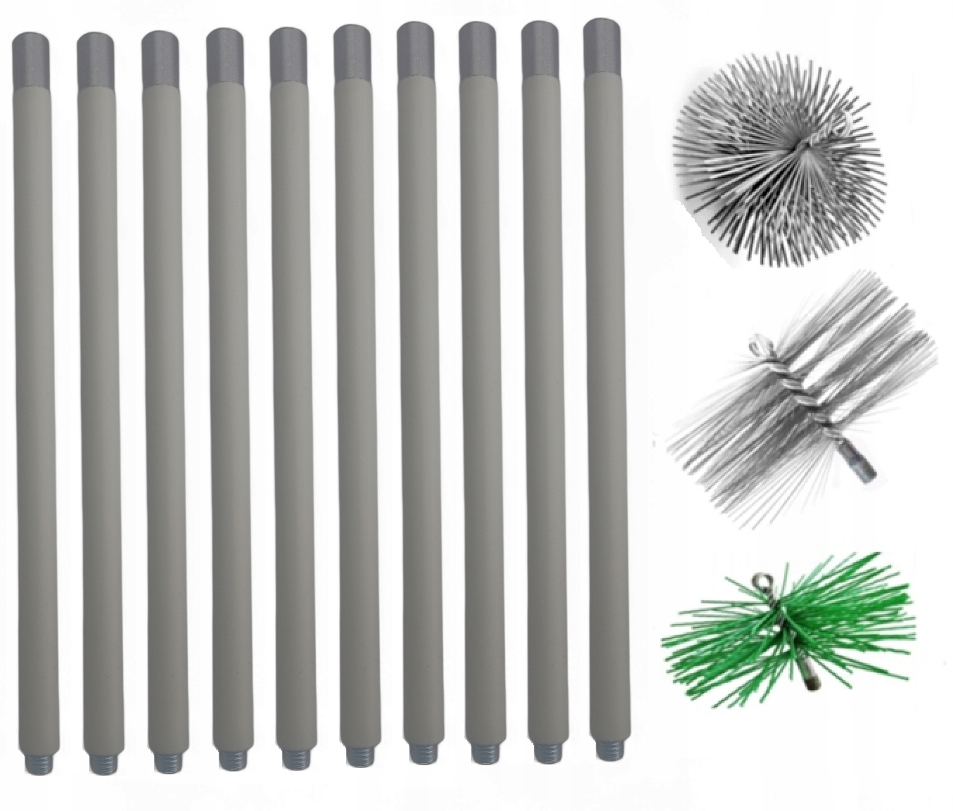 Sada Na Čistenie Komína Zospodu 10 M 3 Kefy Fi 200