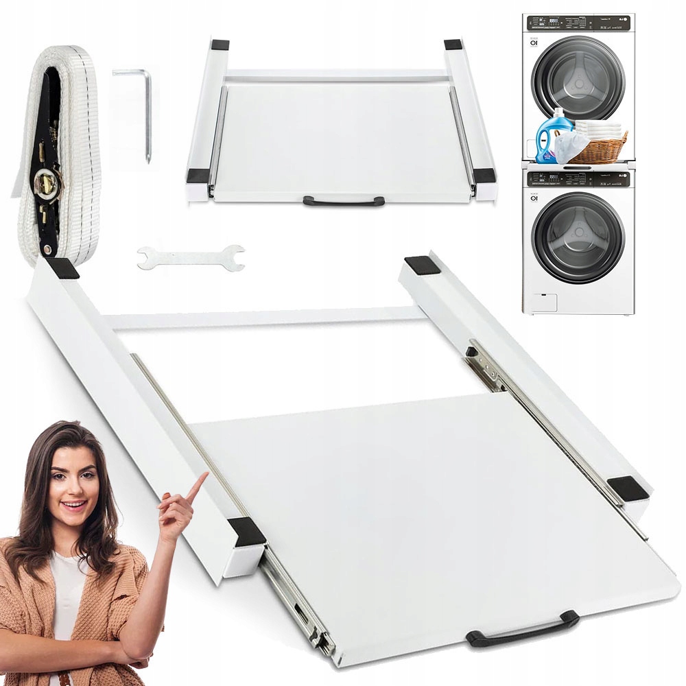 Łączniki Pralki Z Suszarką Z Wysuwana Płytka Rozszerzeń 60*54*7,5CM